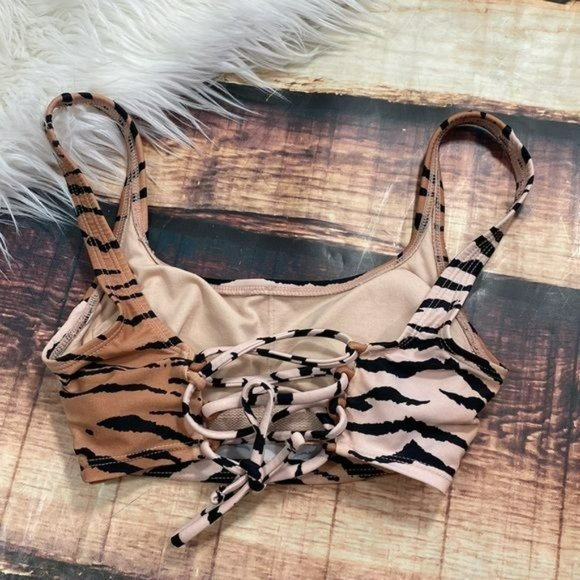 RELISTED Tiger Swim Bikini Top Xhilaration Strappy - Picture 4 of 8